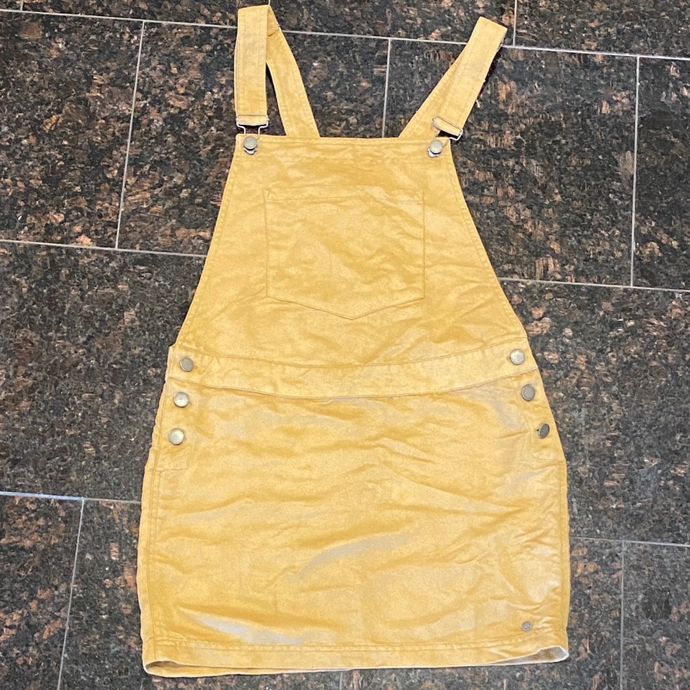 Roxy Tan Suede Feel Overall Dress